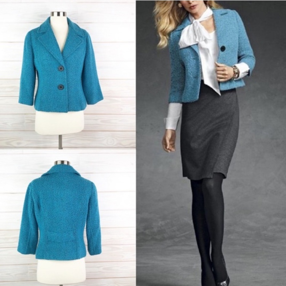 Cabi Blazer Boucle Charming Wool Blend Career Sz 10